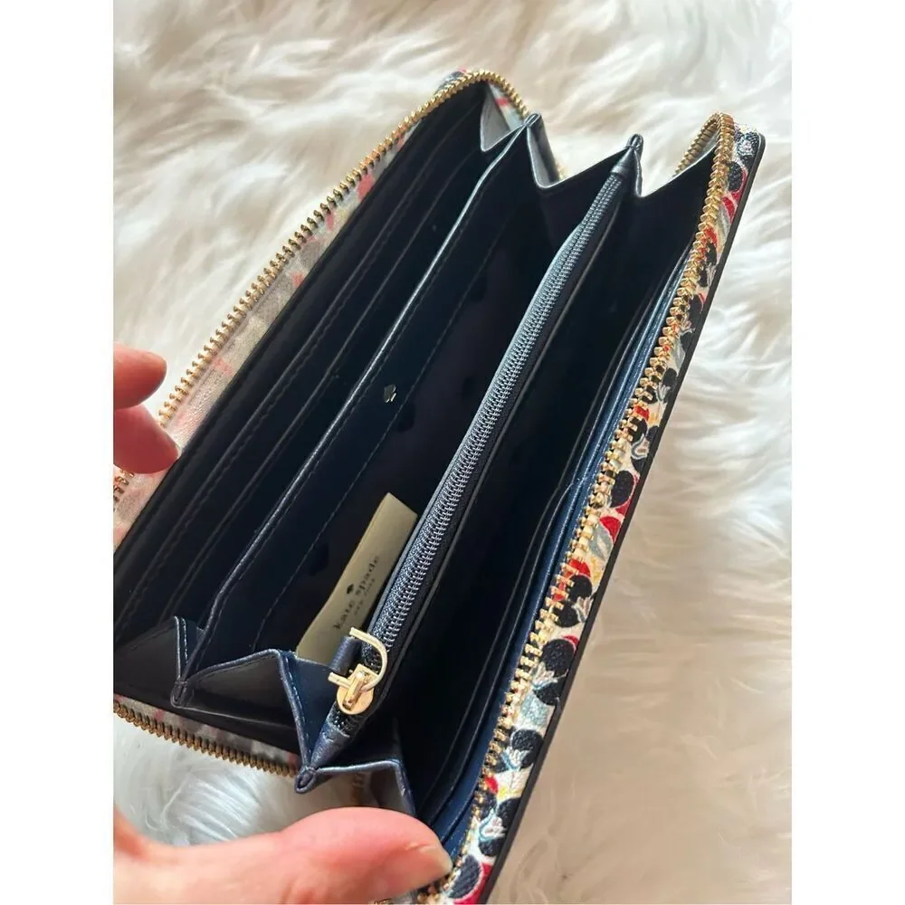 Kate spade dark blue navy wallet in excellent condition 8x4